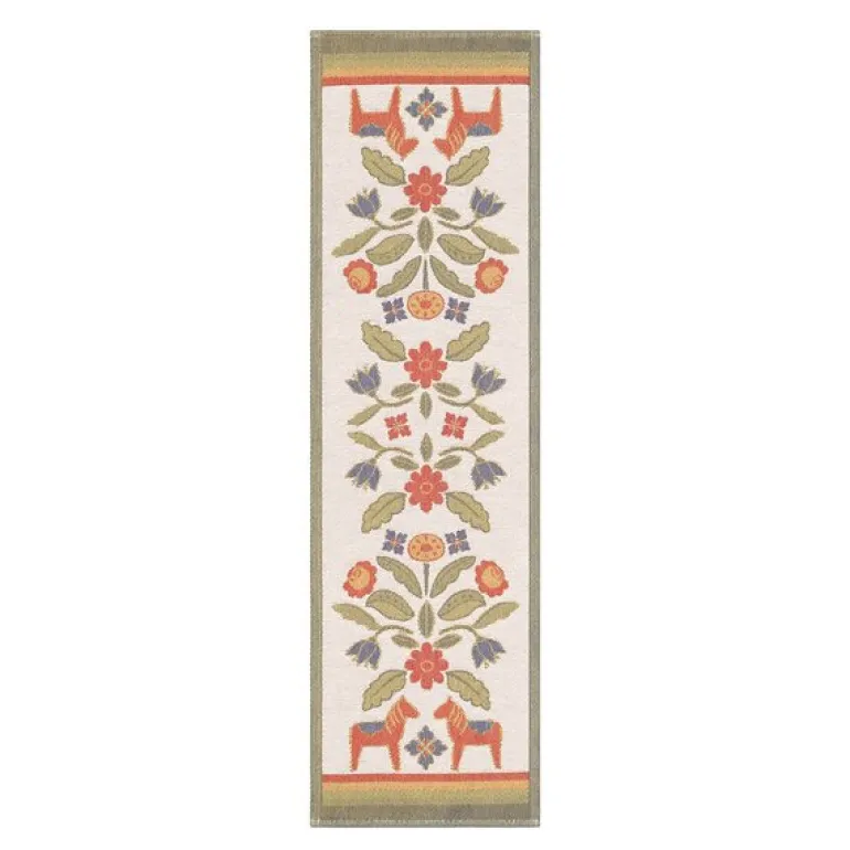 Kurbitsblom løper 35x120 cm