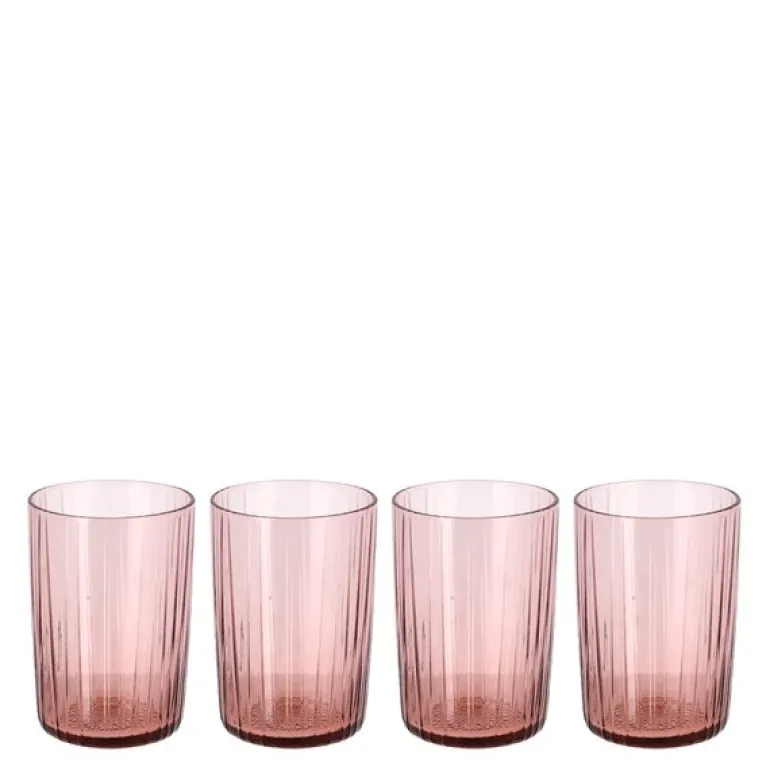 Kusintha vannglass 28 cl 4 stk pink