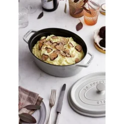 La Cocotte oval gryte 31 cm 5,5L hvit