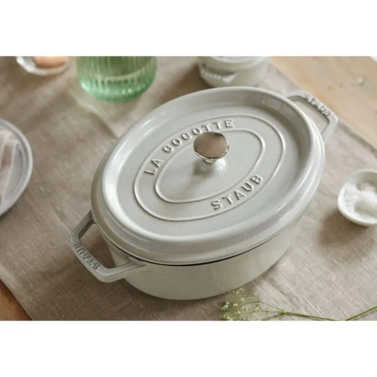 La Cocotte oval gryte 29 cm 4,2L hvit