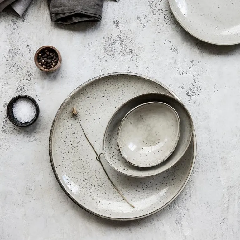 Lake tallerken 12,5x11 cm grå