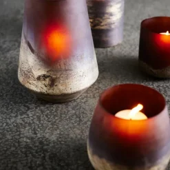 Lana vase 15 cm brun/gull