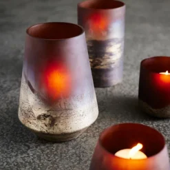 Lana vase 26 cm brun/gull