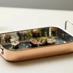 Langpanne 35x25,5x6,3 cm kobber