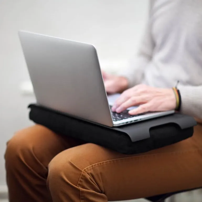 Laptray knebrett anti-slip 43x23 cm svart