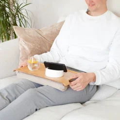 Laptray knebrett 43x23 cm piltre/sand