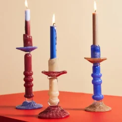 Lara lysestake liten 12x22 cm beige