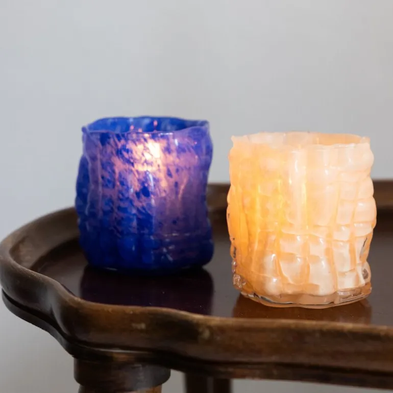 Lara lysholder 10 cm beige