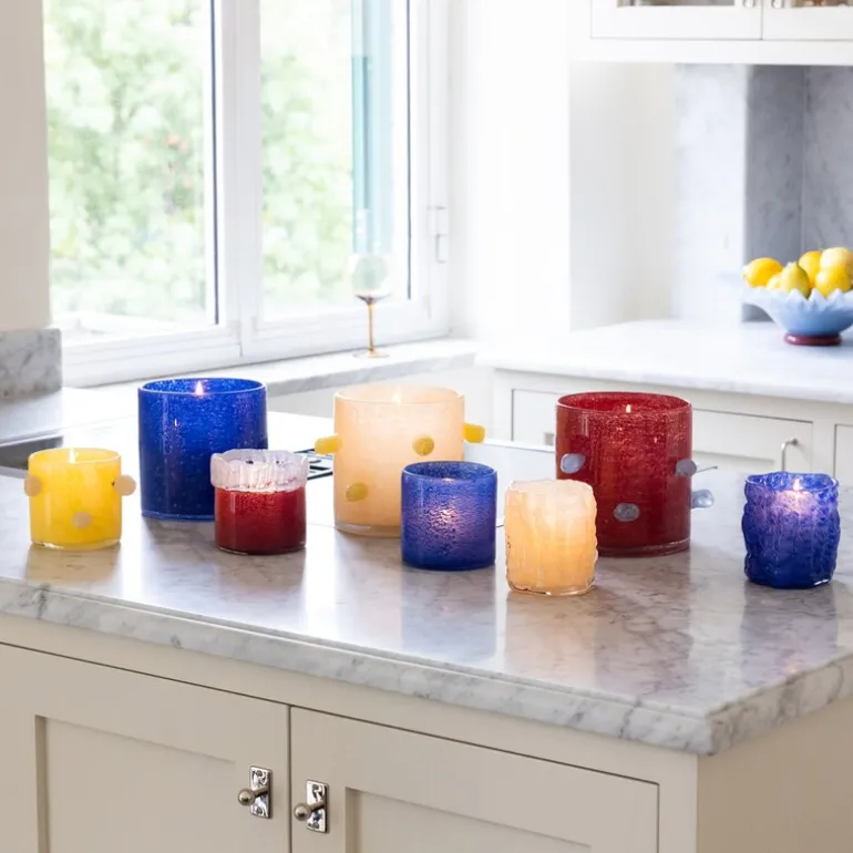 Lara lysholder 10 cm beige