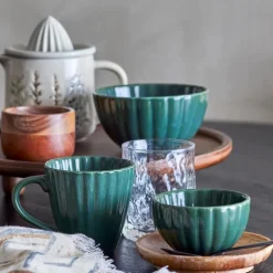 Latina skål 9 cm mørk grønn