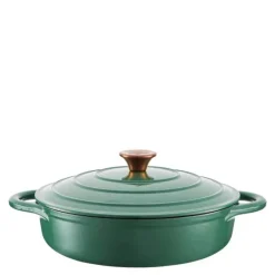 Lav støpejernsgryte 28 cm 2,5L grønn