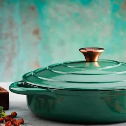 Lav støpejernsgryte 28 cm 2,5L grønn