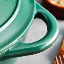 Lav støpejernsgryte 28 cm 2,5L grønn