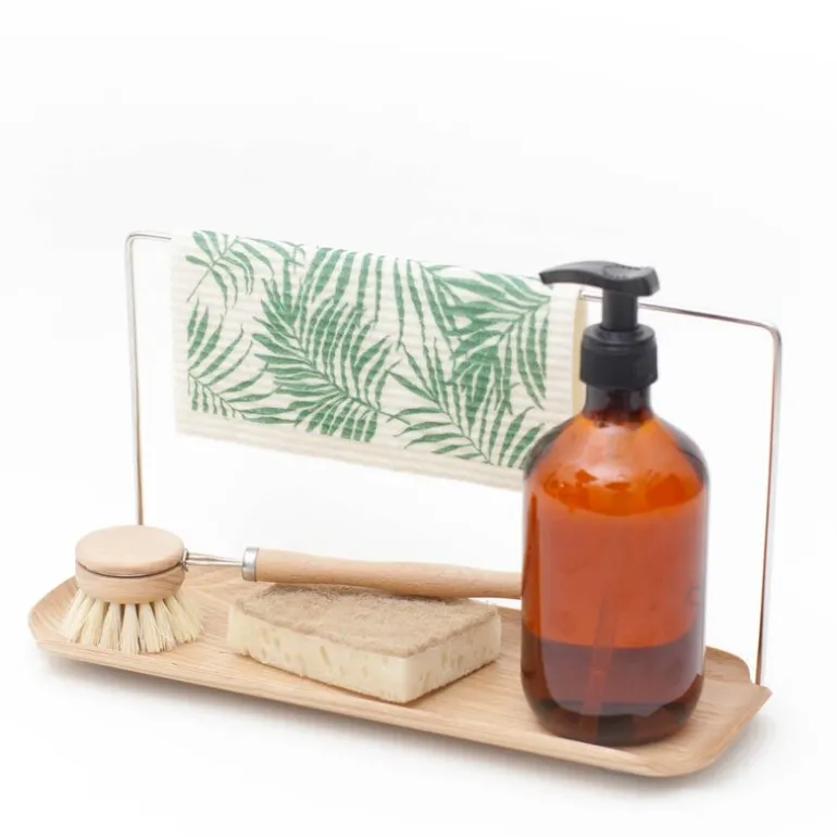 Leaf oppvaskbrett m/klutholder 33x11,5 cm piltre