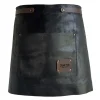 Leather forkle kort 65x40 cm svart