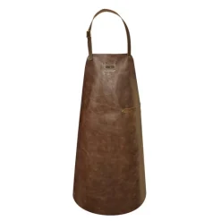 Leather forkle 80x58 cm brun