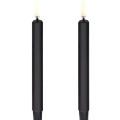 LED kertelys 1,3x13,8 cm 2 stk svart