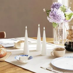 LED kjeglelys 5 x 38 cm hvit