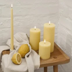 LED Kronelys 2,3x32 cm 2 stk lys gul