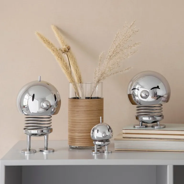 LED lampe stor 15 cm chrome