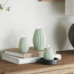 LED rillelys 10 x 15 cm salvie grønn