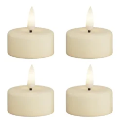 LED telys 3,5 x 4 cm 4 stk krem