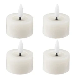 LED telys 4,5x2,5 cm 4 stk ivory