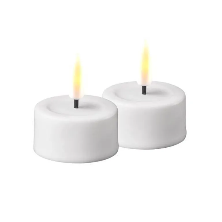 LED telys 4x5 cm hvit