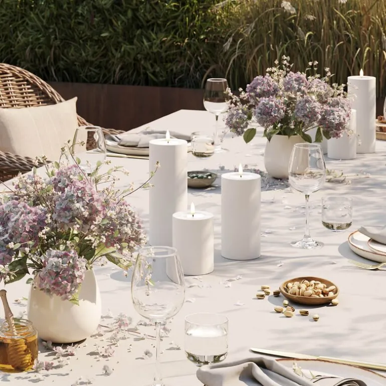 LED utendørs kubbelys 5 x 7,5 cm hvit