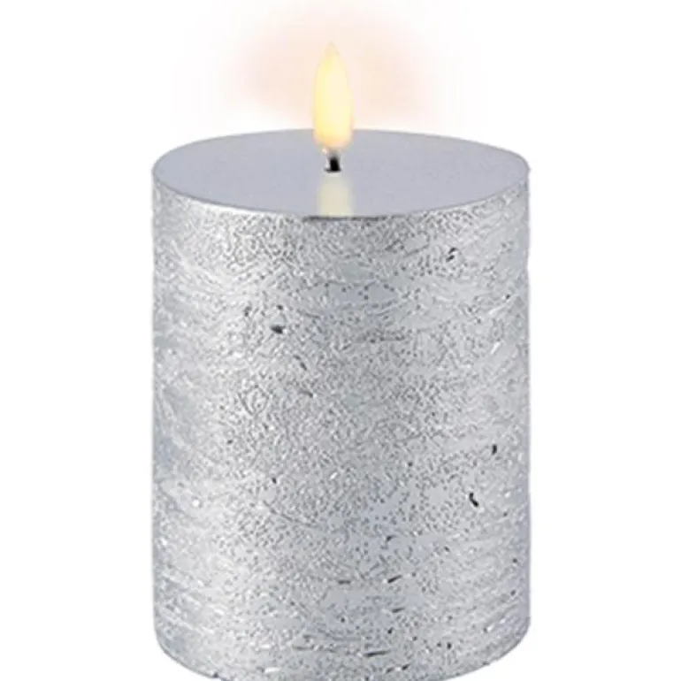 LED-lys 10x8 cm sølv