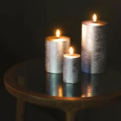 LED-lys 10x8 cm sølv