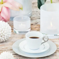 Lerk kaffeskål 15 cm lys pin