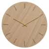 Light Oak veggklokke 38 cm lys eik m/gull viser