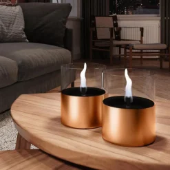 Lilly bordlykt 10 cm 2 stk kobber