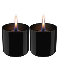 Lilly bordlykt 8 cm 2 stk m/brensel svart