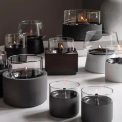 Lilly lykt 10cm svart/klar