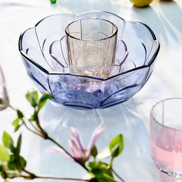 Lily skål 23 cm blue iris