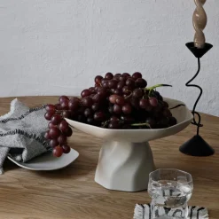 Limfjord fat på fot 28 cm beige