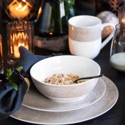 Linen middagstallerken 27 cm