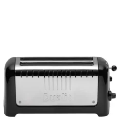 Lite brødtrister lang 4 skiver blank svart