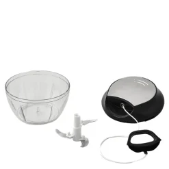 Loke løk- og grønnsakhakker svart