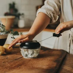 Loke løk- og grønnsakhakker svart