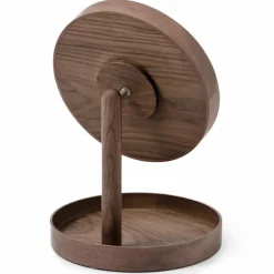 Look sminkespeil med fot 25 cm valnøtt