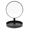 Look sminkespeil med fot 25 cm mørk eik
