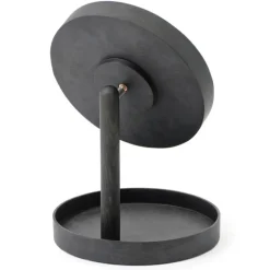 Look sminkespeil med fot 25 cm mørk eik