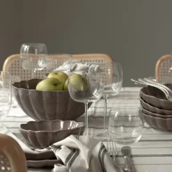 Lotus pastatallerken 21,5 cm brun