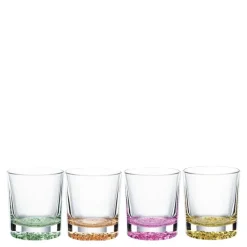 Lounge whiskyglass med farger 30,9 cl 4 stk