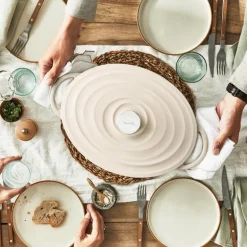 Lov oval gryte 34 cm/7,2L beige