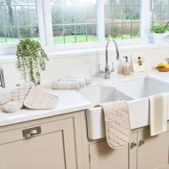 Love Colour stripet kjøkkenhåndkle 70x45 cm greige