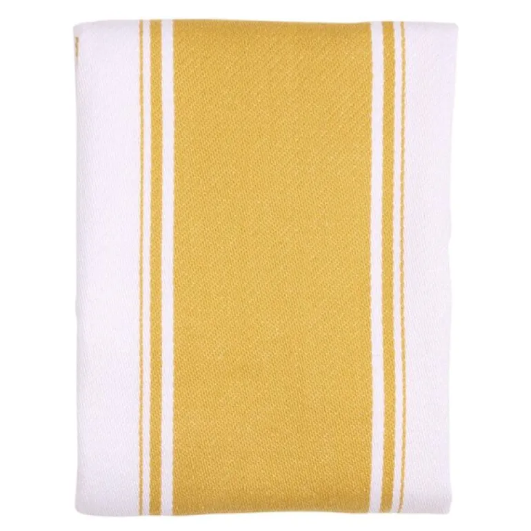 Love Colour stripet kjøkkenhåndkle 70x45 cm okergul